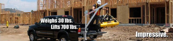 Weighs 30lbs. Lifts 700lbs. Impressive